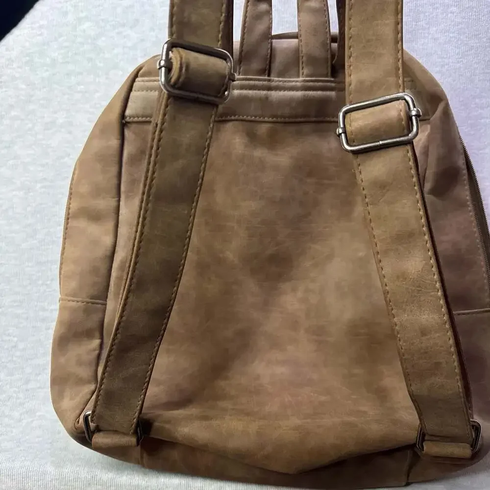 American Eagle Brown Faux Leather Backpack